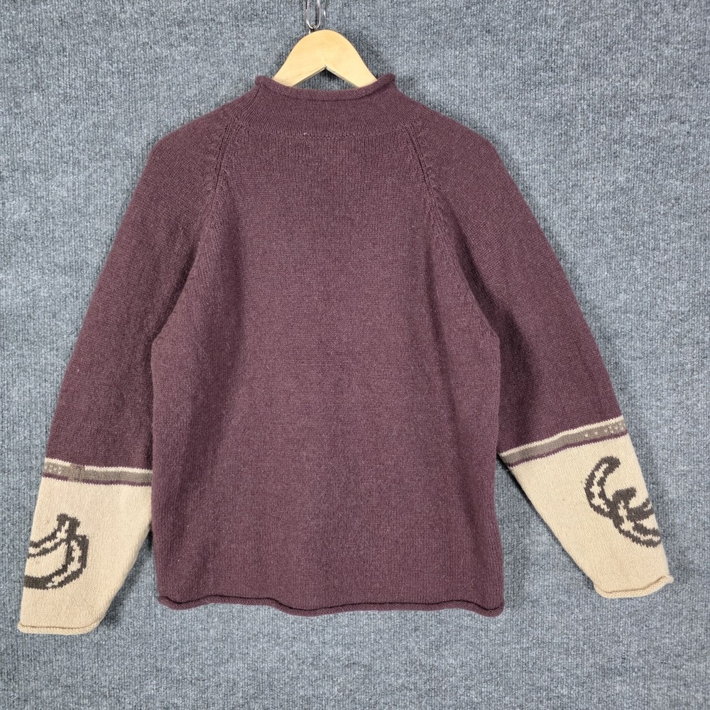 Vintage EQUE Fashion Shetland Wool Horse Sweater Womens S M Equestrian Old Money - Picture 3 of 10
